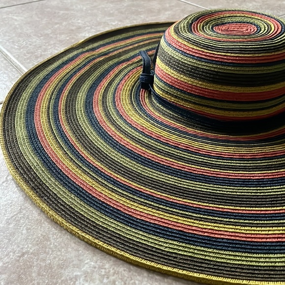 23 Inch Striped Beach Hat San Diego Sun Hat Co - Picture 2 of 5